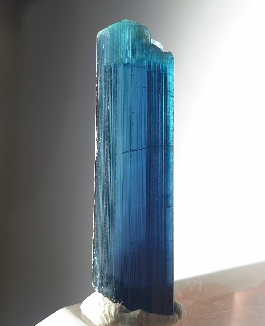 Top quality indicolite color tourmaline gemmy crystal