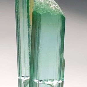 Beautiful gem quality apple green color tourmaline twin crystal