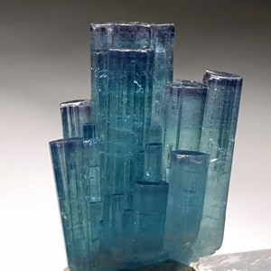 Top quality purple Cap indicolite color tourmaline stepwise double terminated crystal