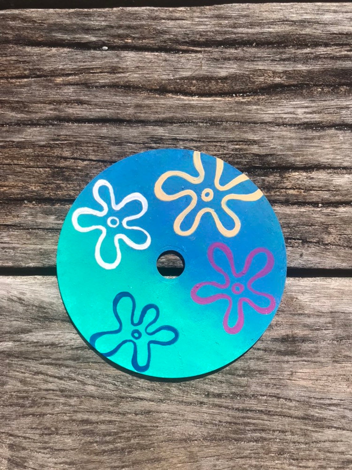 Handpainted CD Art Wall Art Indie Painting Painted CD | Etsy