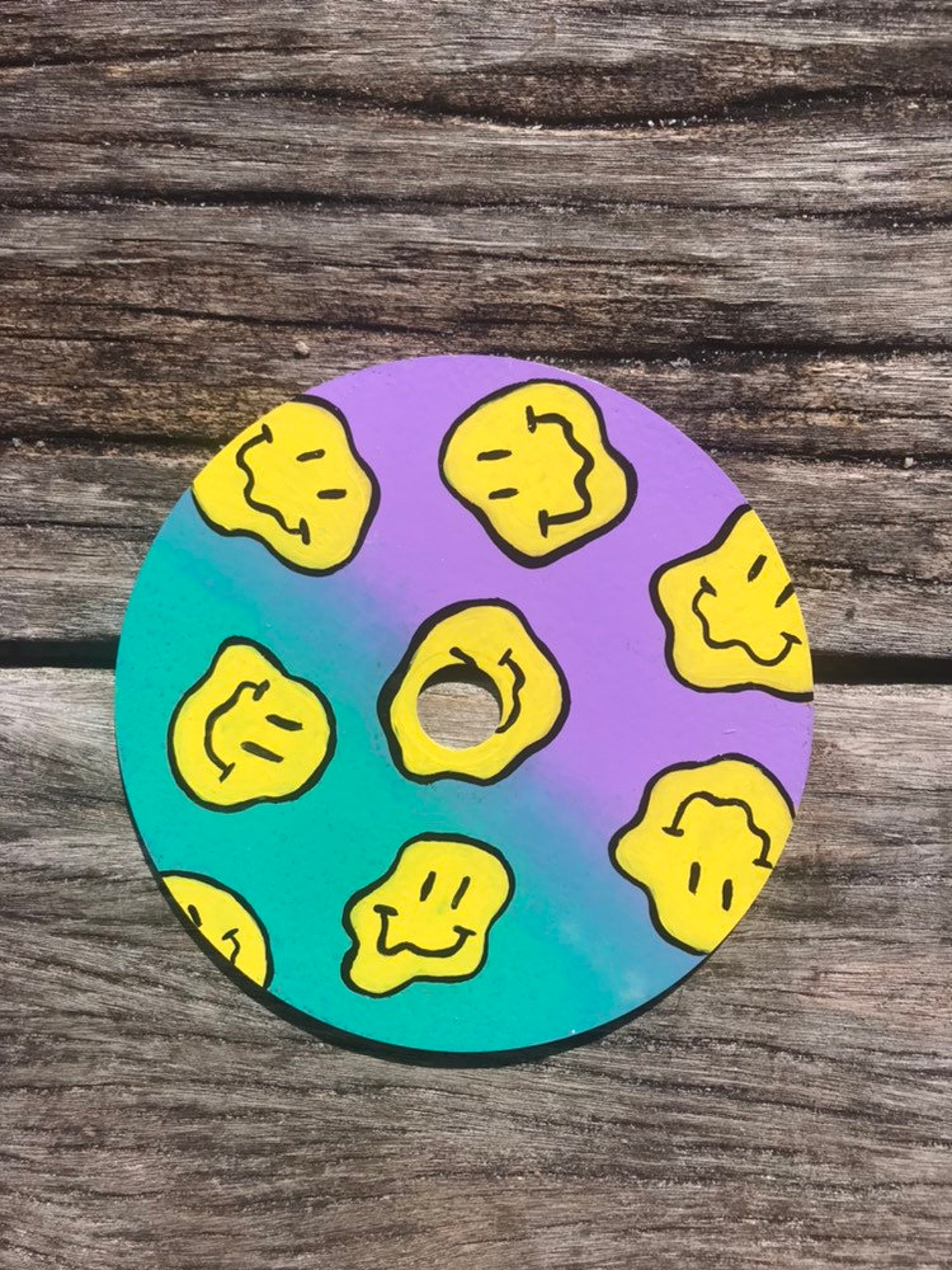 Handpainted CD Art Wall Art Indie Painting Painted CD Etsy