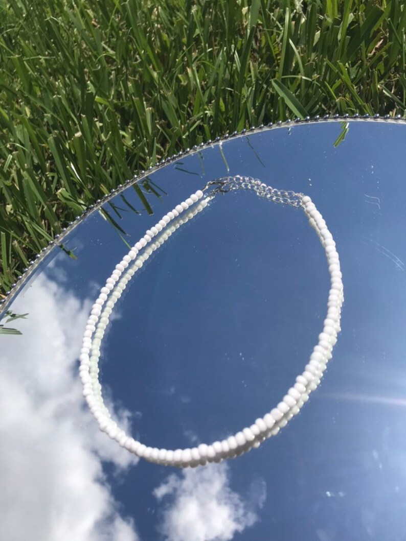 Puka Shell Choker Surf Choker White Beaded Choker Boho Choker
