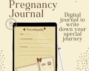 Pregnancy journal | Pregnancy planner | Pregnancy Diary | Baby book | Pregnancy book | Pregnancy gift | Digital journal | Digital planner