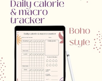 Calorie Counter | Macro Tracker | Nutrition Counter | Planner for Weight loss | Diet Planner | Digital Weight loss Planner | PDF Planner