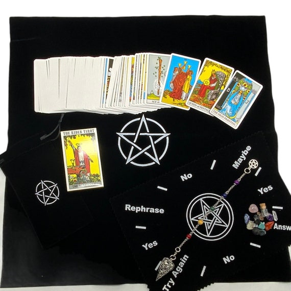Deluxe DIVINATION set Tarot and Pendulum witch witchcraft wicca