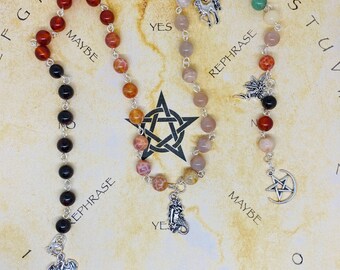 Chain Link Wearable ombré WITCH's LADDER Ritual, Prayer & Meditation Beads - Handcrafted Wicca, Spiritual, Metaphysical, Chakra, Elements