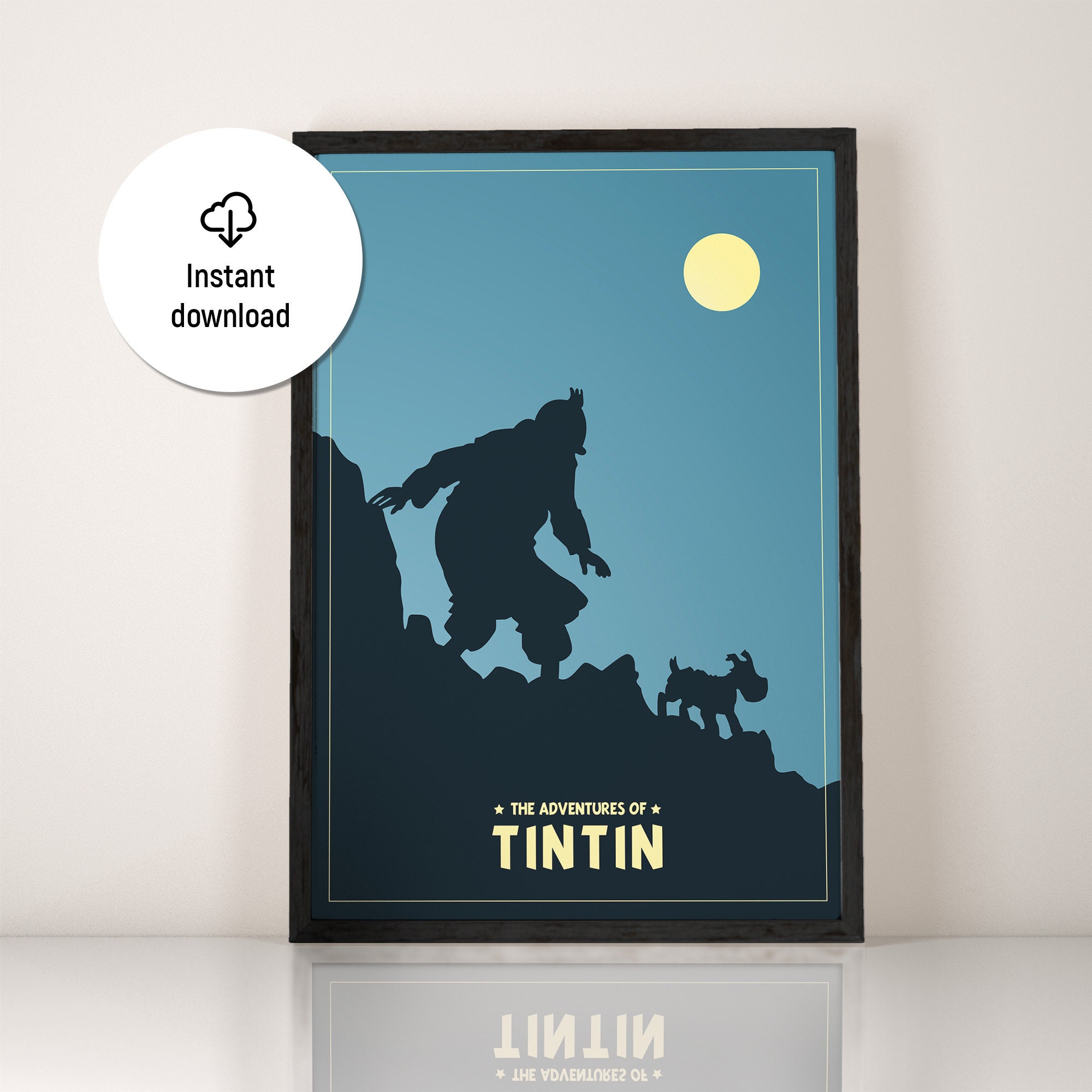 Discover Tintin Poster, Tintin Print, Tintin and snowy, Adventures of Tintin, Snowy poster