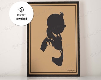Tintin and Snowy Print: Framed Comic Art (4x6 Inches) - Etsy