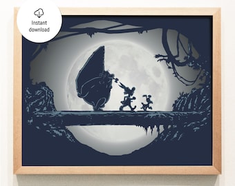 Asterix, Obelix, Dogmatix Poster, Asterix Art print, Asterix Print, Gift for mom, gift for dad, Asterix Wall Art
