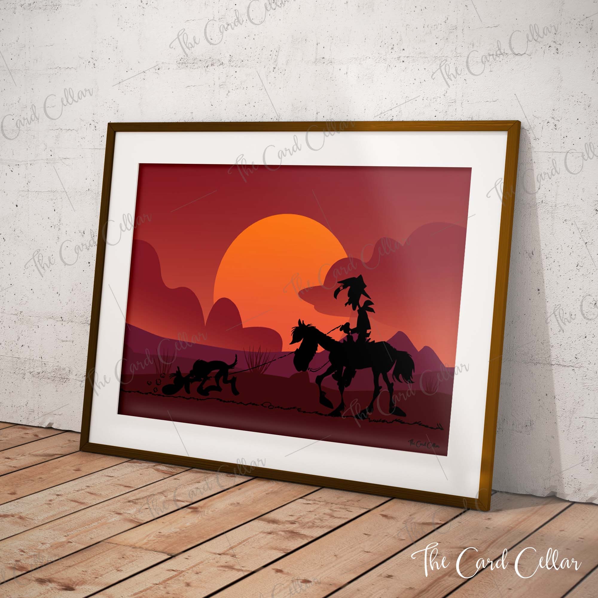 Plaque Décorative En Tôle Lucky Luke 20x30 Cm - Déco Western Cowboy Wild West Pour Mur, Bureau, Salon - Cadeau Fan BD - 9