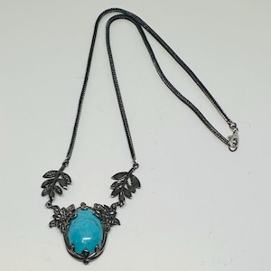 Vintage Sterling Silver and Turquoise Necklace