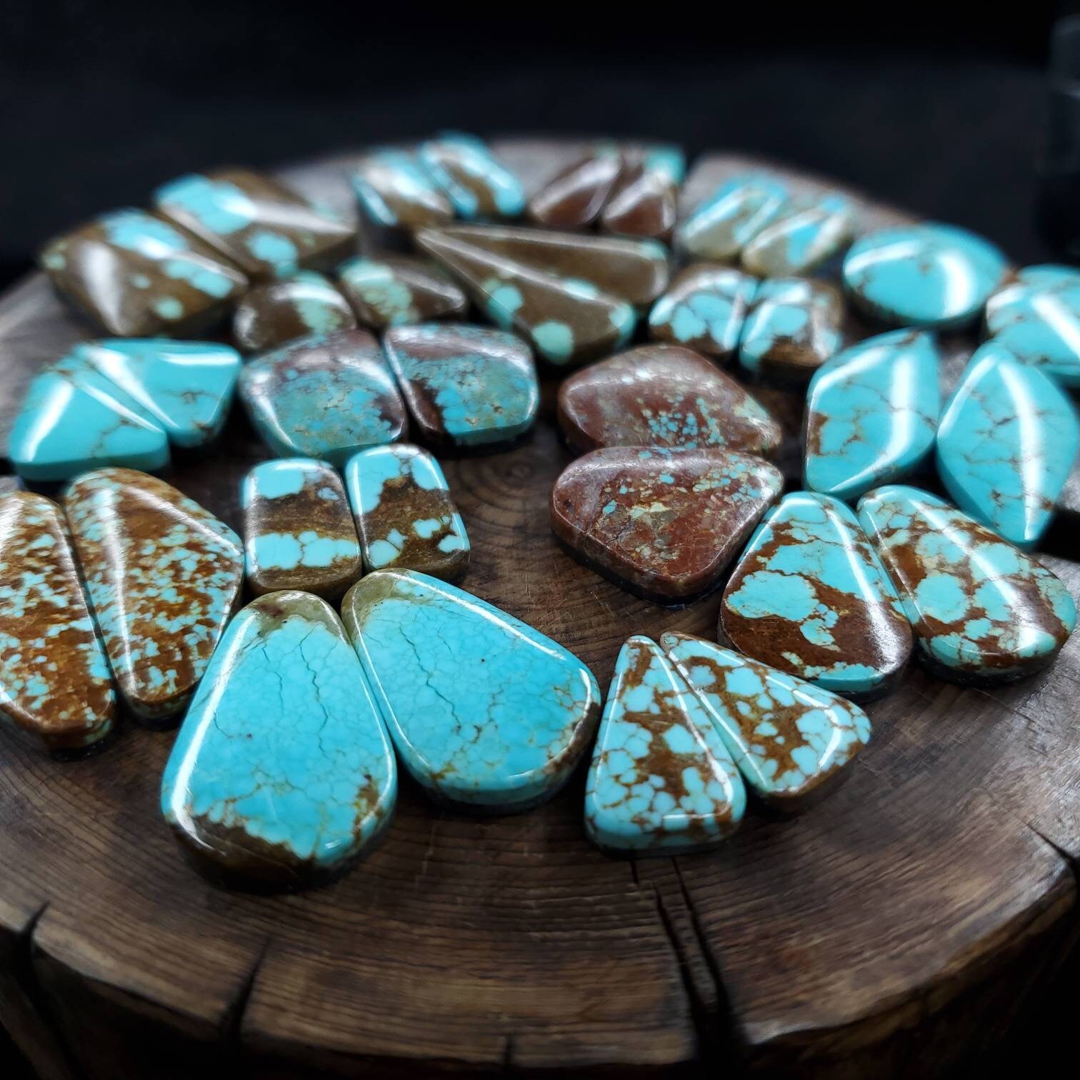 Number 8 Turquoise pairs #008
