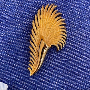 Vintage Monet Feather Brooch