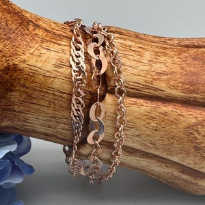 3 - Bronze Milor Italy Chain bracelets - rose gold