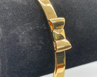 ケイトスペード テイク・ア・ボウ ゴールドトーン バングルブレスレット