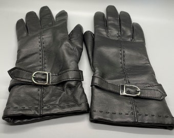 Van Raalte vintage zwarte handschoenen met warme voering
