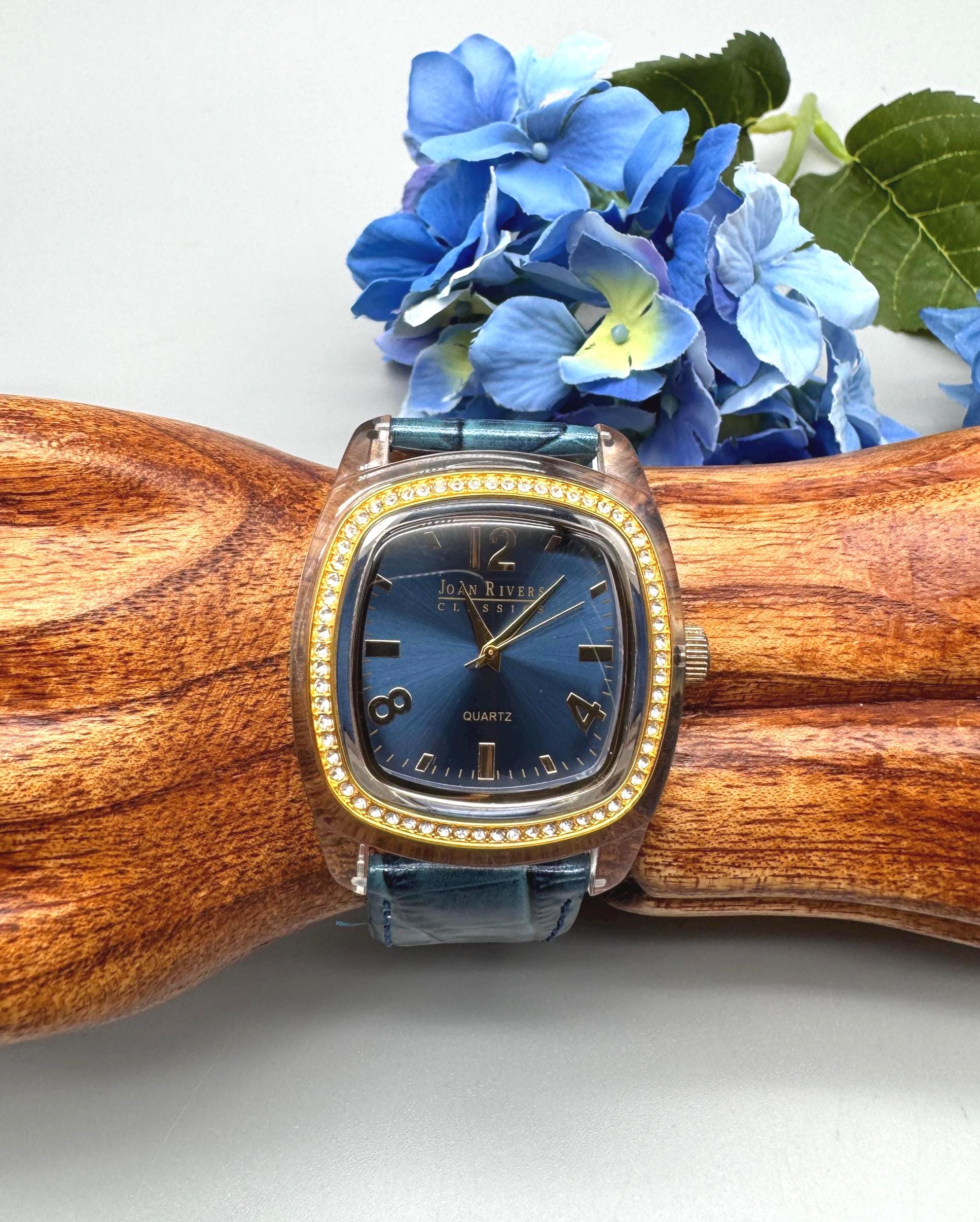 Joan Rivers Watch: Blue Alligator Faux Leather, Crystal  display picture 1