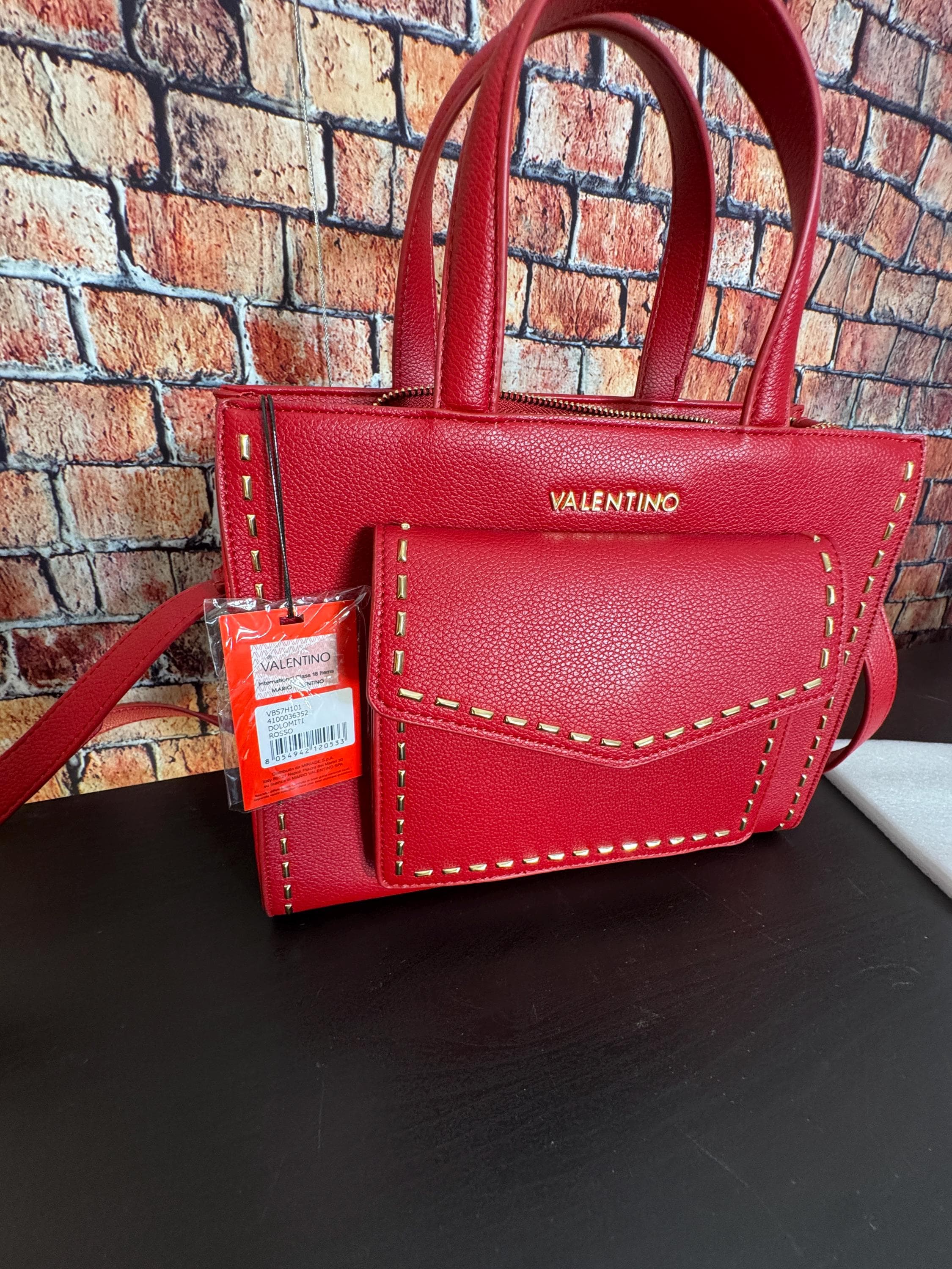 NWT - Valentino by Mario Valentino Dolomiti Rosso Red Satchel