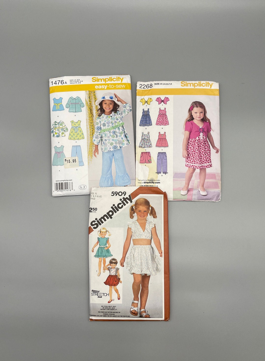 3 Simplicity Little Girl Outfit Patterns Size 3 8. Simplicity 5909 ...