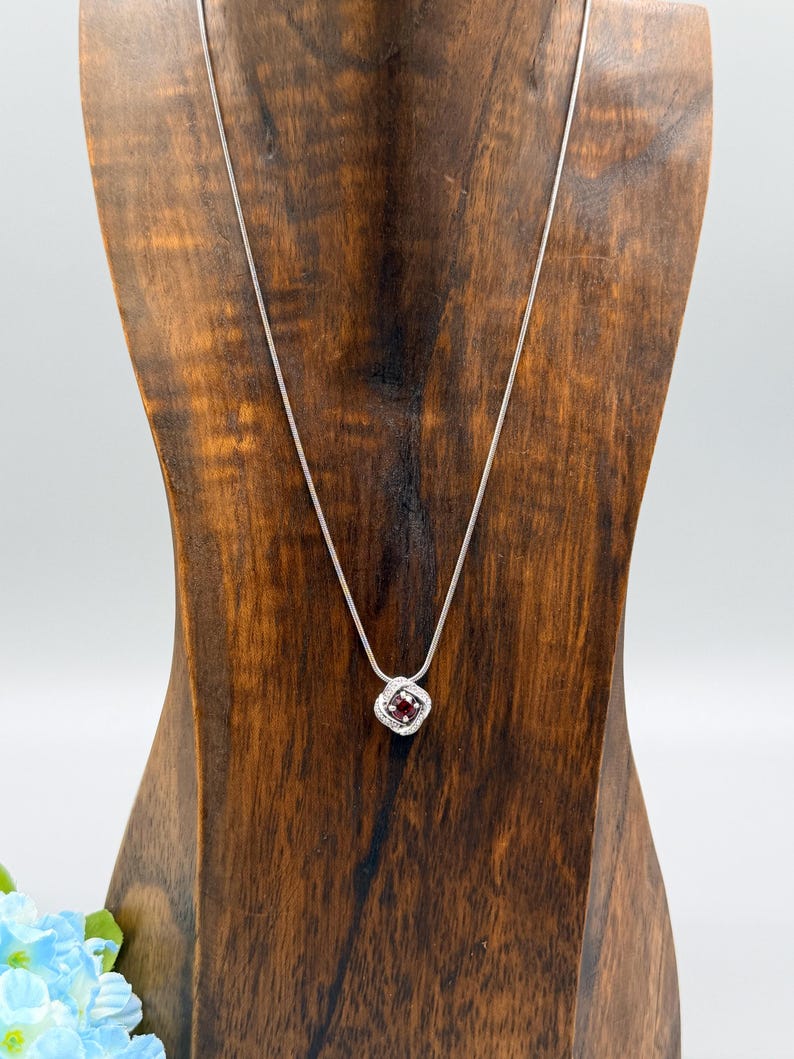 Brighton Eternity Knot Red Swarovski Crystal Statement Necklace image 7