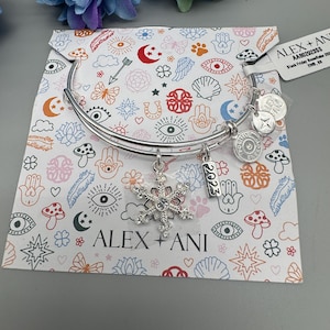 NWT - Alex and Ani Black Friday Snowflake Silver Bracelet