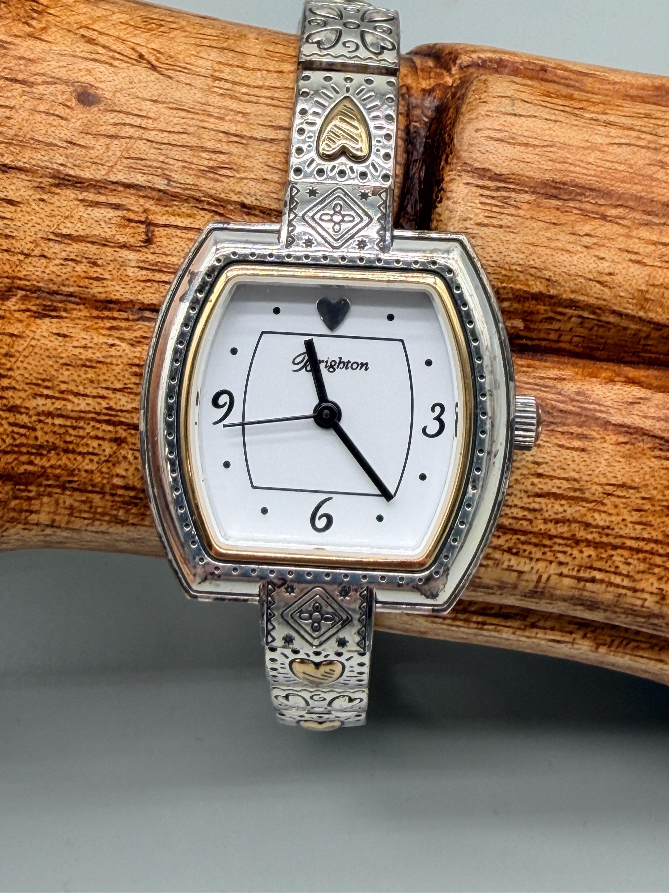 Women’s Brighton Silver Reversible Black/Brown Watch “Cody” Retired Brighton Watches - Etsy New Zealand main image 2