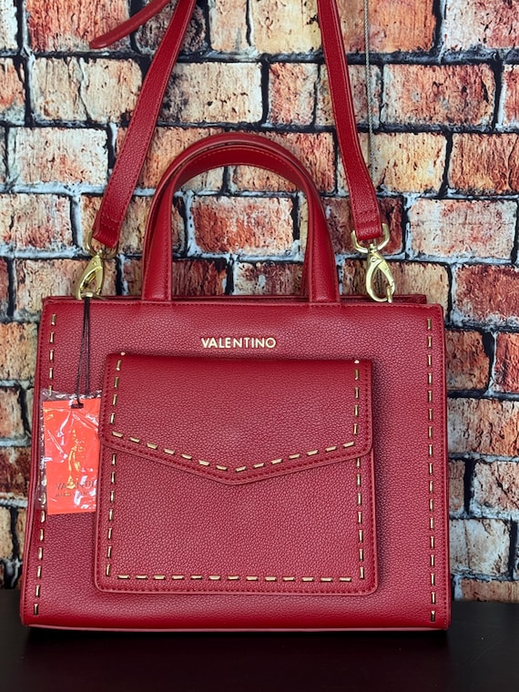 NWT - Valentino by Mario Valentino Dolomiti Rosso Red Satchel