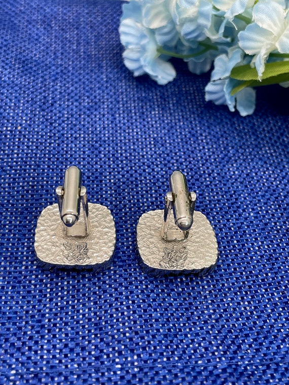 Vintage Black and Silver Theater cufflinks - image 7