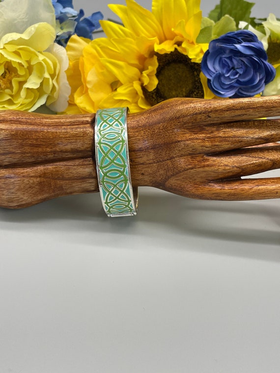 Stella and Dot aqua and teal bangle bracelet