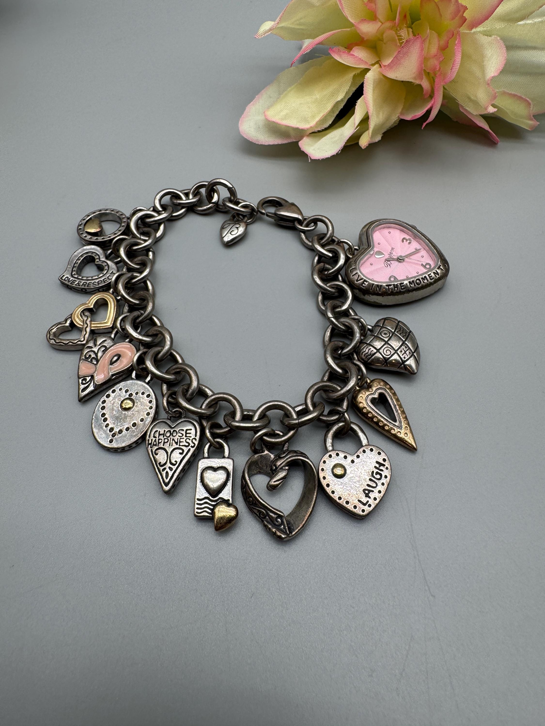 Brighton 2005 Power of Pink 12 Charm Bracelet Watch - Etsy