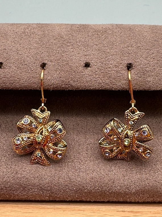 Joan Rivers Leverback Goldtone Crystal Dangling Earrings Etsy Canada