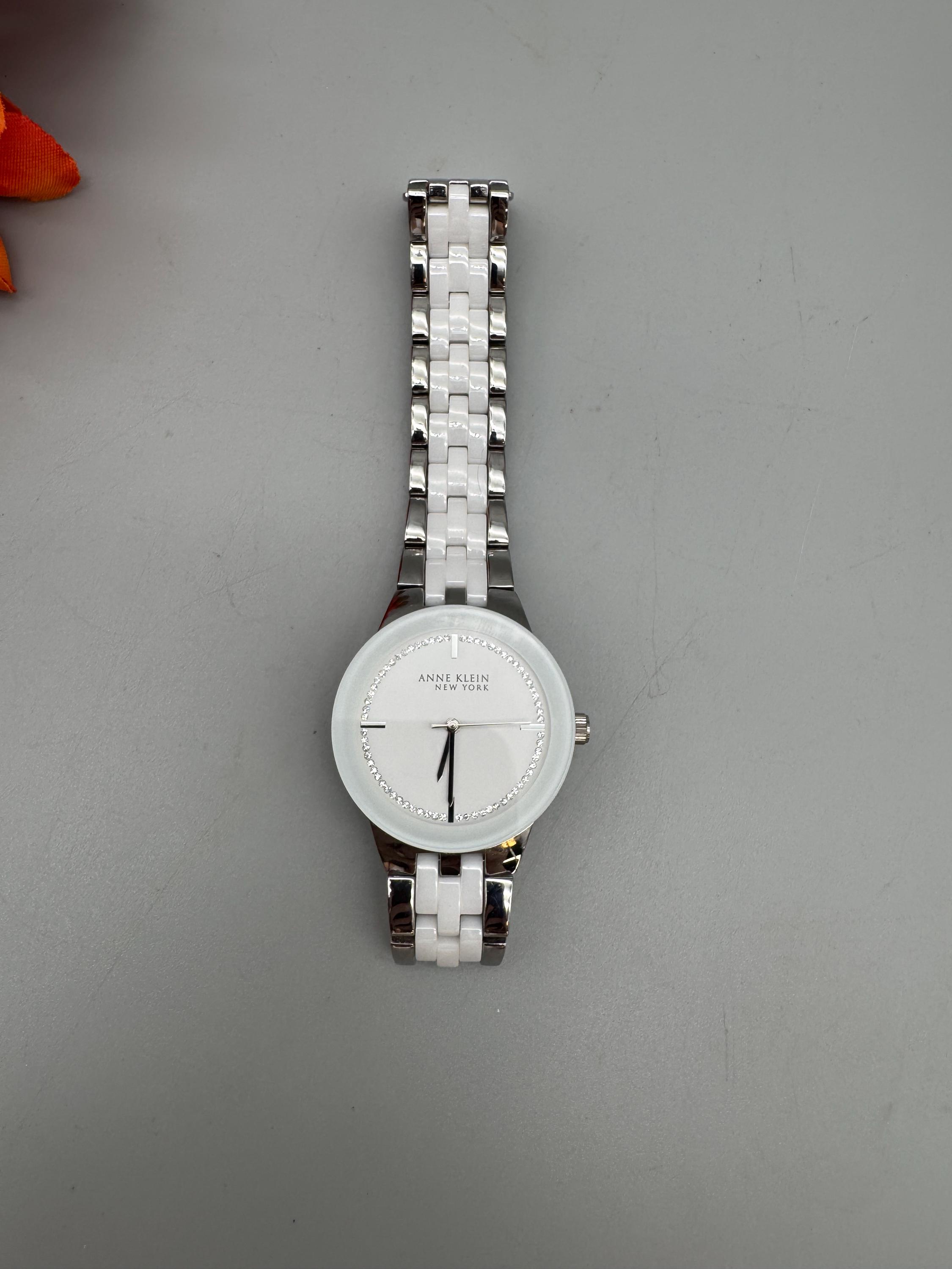 Anne Klein New York Ceramic Watch With Swarovski Crystals in 