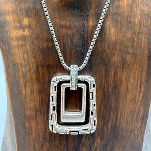 PENSIONERAD - Brighton Nexus Vändbart Rektangulärt Hänge med Swarovski-kristaller Halsband bild 1