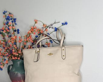 Coach Crossgrain City Zip Tote - F58846 - in Chalk - Etsy