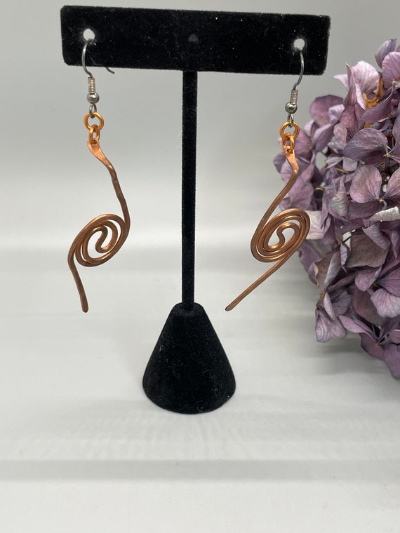 NWT Christine Keller Copper Drop Earrings - image 4