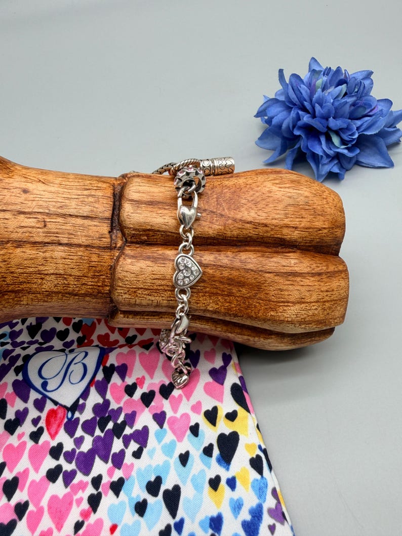 Brighton Heart Slide Bracelet with 3 charms image 3