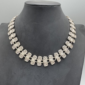 Vintage Sterling Silver Double Spiral 17&quot; necklace