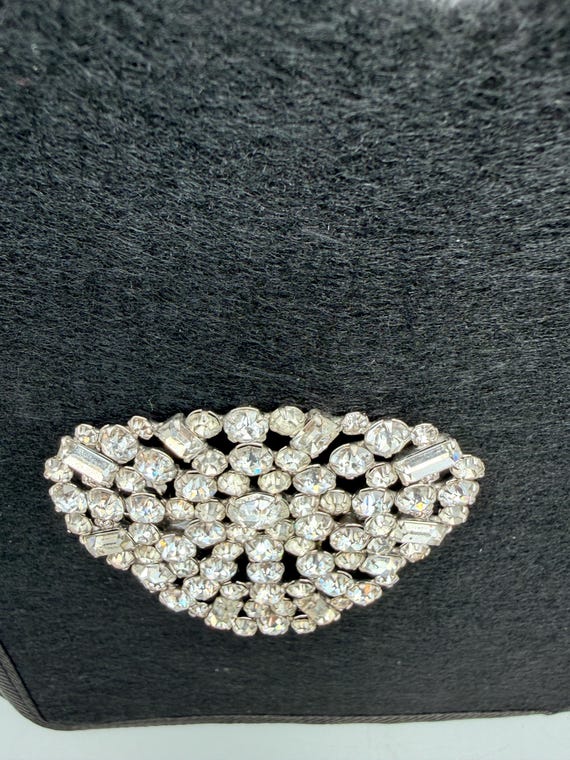 Vintage MidCentury Rhinestone Statement Brooch - image 9