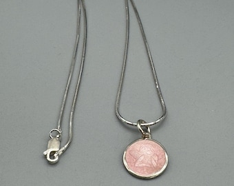 Halsband med kerub- och ängelmedalj i sterlingsilver