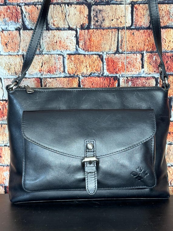 Patricia Nash Kirby Black Leather Crossbody