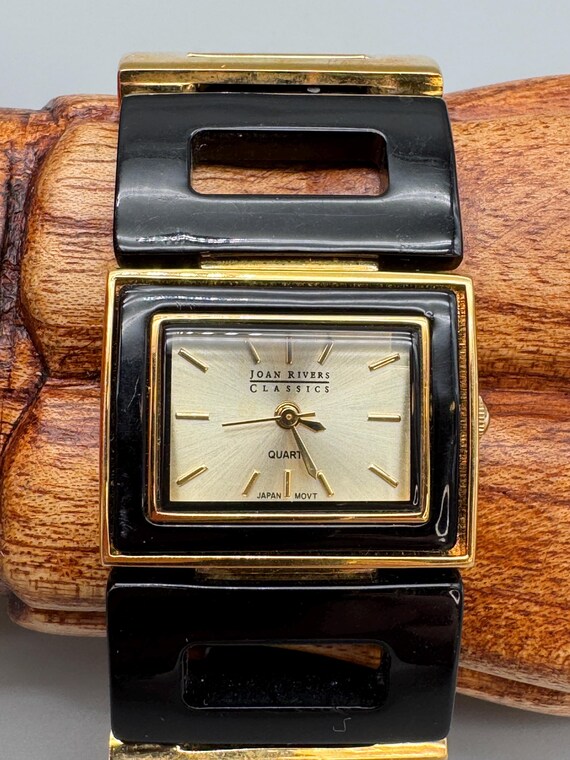 RARE FIND - Joan Rivers Black and Gold Link Watch - Etsy display picture 1