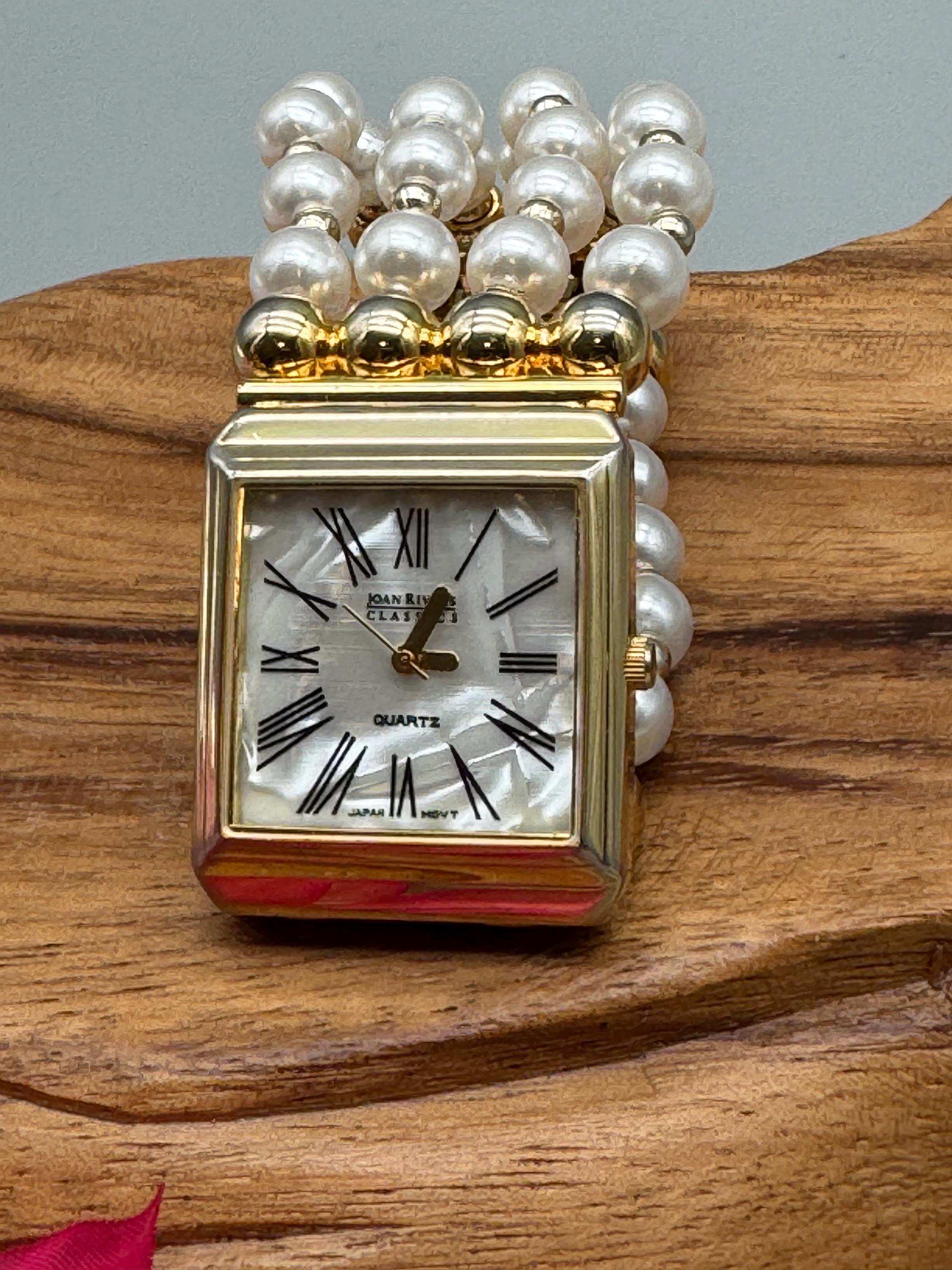 Joan Rivers Gold and White Pearl Watch Joan Rivers Vintage Watches for Women | Mercari main image 4