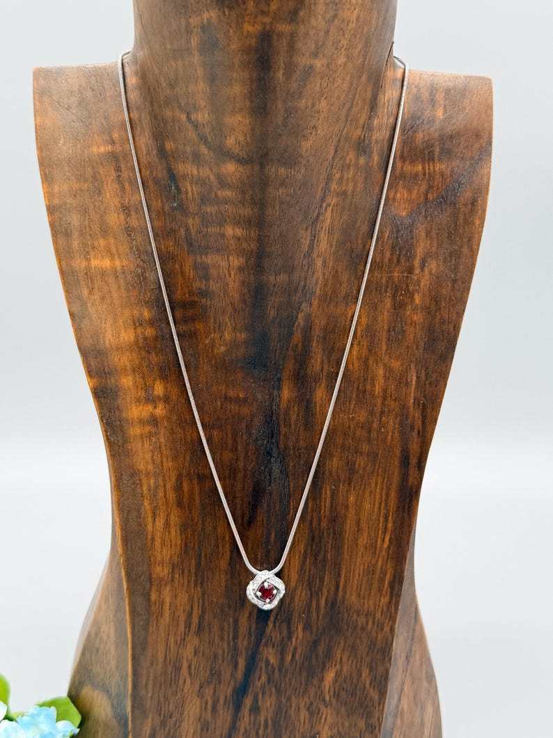 Brighton Eternity Knot Red Swarovski Crystal Statement Necklace image 8