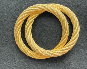 Christian Dior Vintage Rope Circle Brooch 1980s - Etsy Canada display picture 1