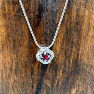 Brighton Eternity Knot Red Swarovski Crystal Statement Necklace image 1