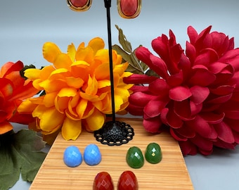 Joan Rivers Checkerboard Earrings with 4 Colors