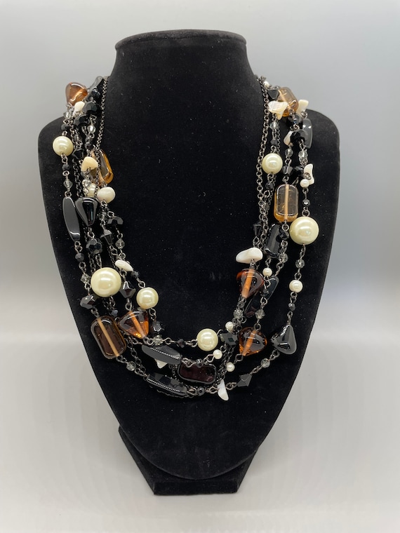 Lia Sophia Vixen Beaded Faux Pearl Necklace