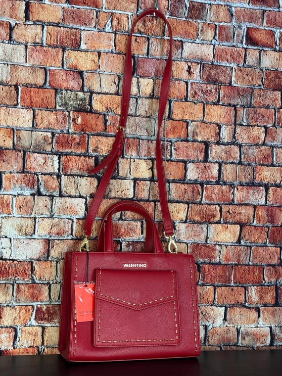 NWT - Valentino by Mario Valentino Dolomiti Rosso Red Satchel