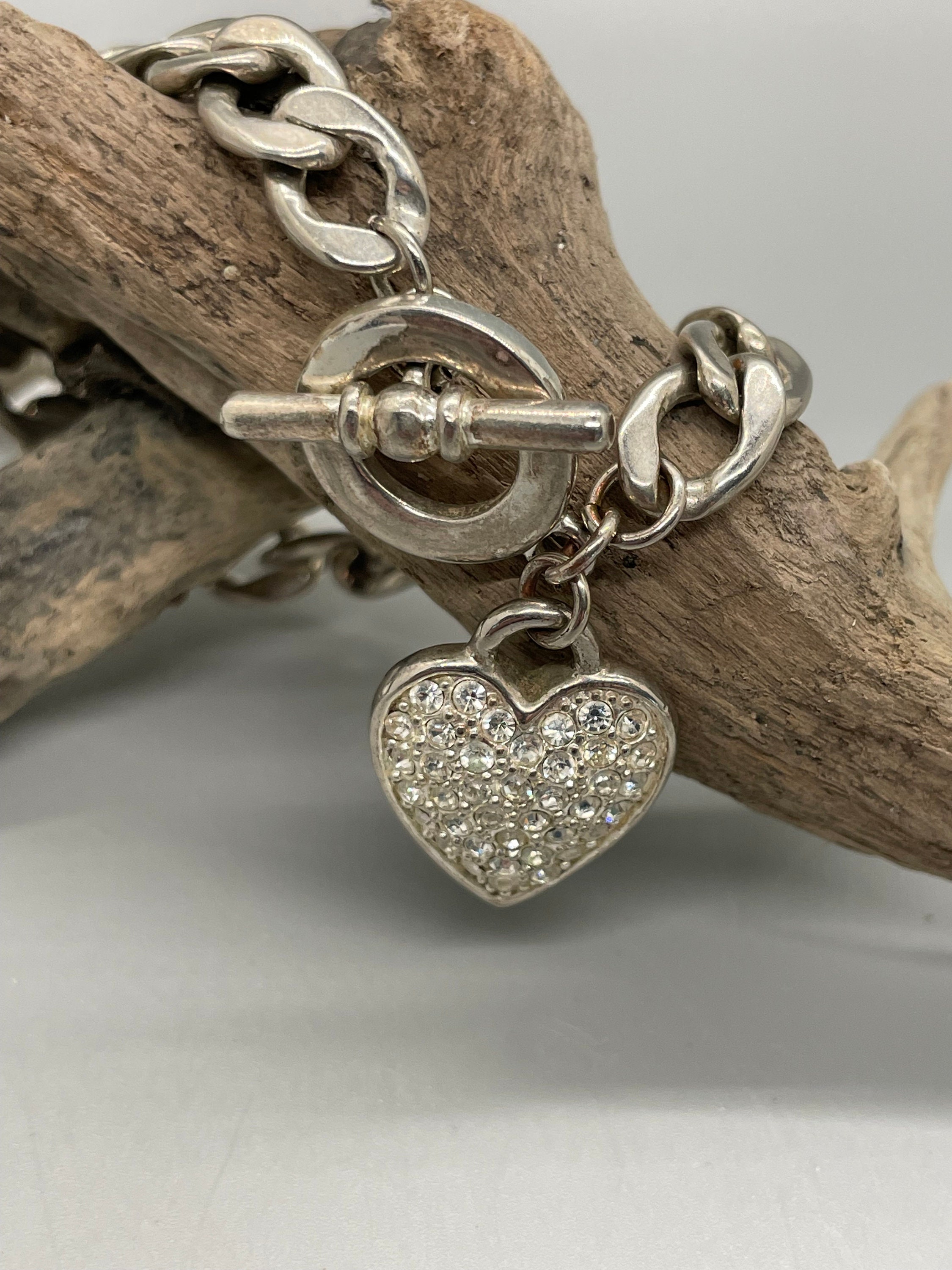 Vintage Sterling Silver Toggle Bracelet - Etsy