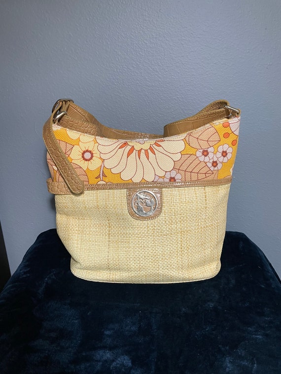 Spartina 446 Natural Linen and Genuine Leather Pur